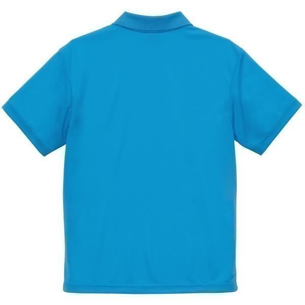 ポロシャツ XXXL コバルト ブルー ボタンダウン 半袖ポロシャツ 半袖 ドライ素材 ドライ 無地 吸水 速乾 胸ポケット有 A618 3XL 4L 青 青色の画像7