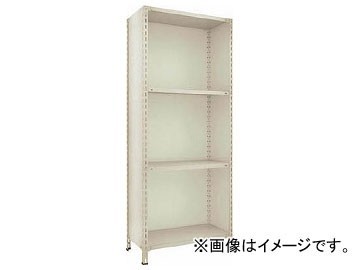 トラスコ中山 軽量棚背板・側板付 1500×300×H2100 4段 ネオグレ トラスコ中山 軽量棚背板・側板付 1500×300×H2100 4段 ネオグレ