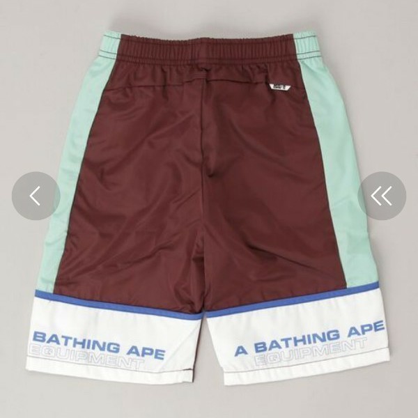 BAPE KIDS A BATHING APE COLOR BLOCK TRACK SHORTS