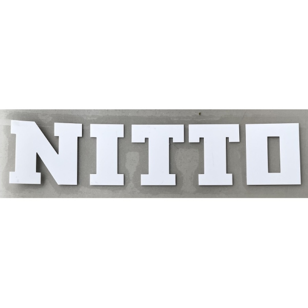 NITTO(日東ハンドル)ロゴステッカー(ホワイト)_画像1