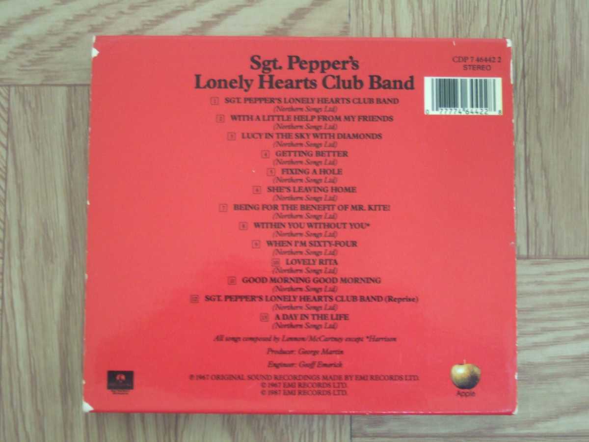 【CD】ザ・ビートルズ THE BEATLES / Sgt.Pepper's Lonly Hearts Club Band スリーブケース入り　[Made in UK] CDP 7 46442 2