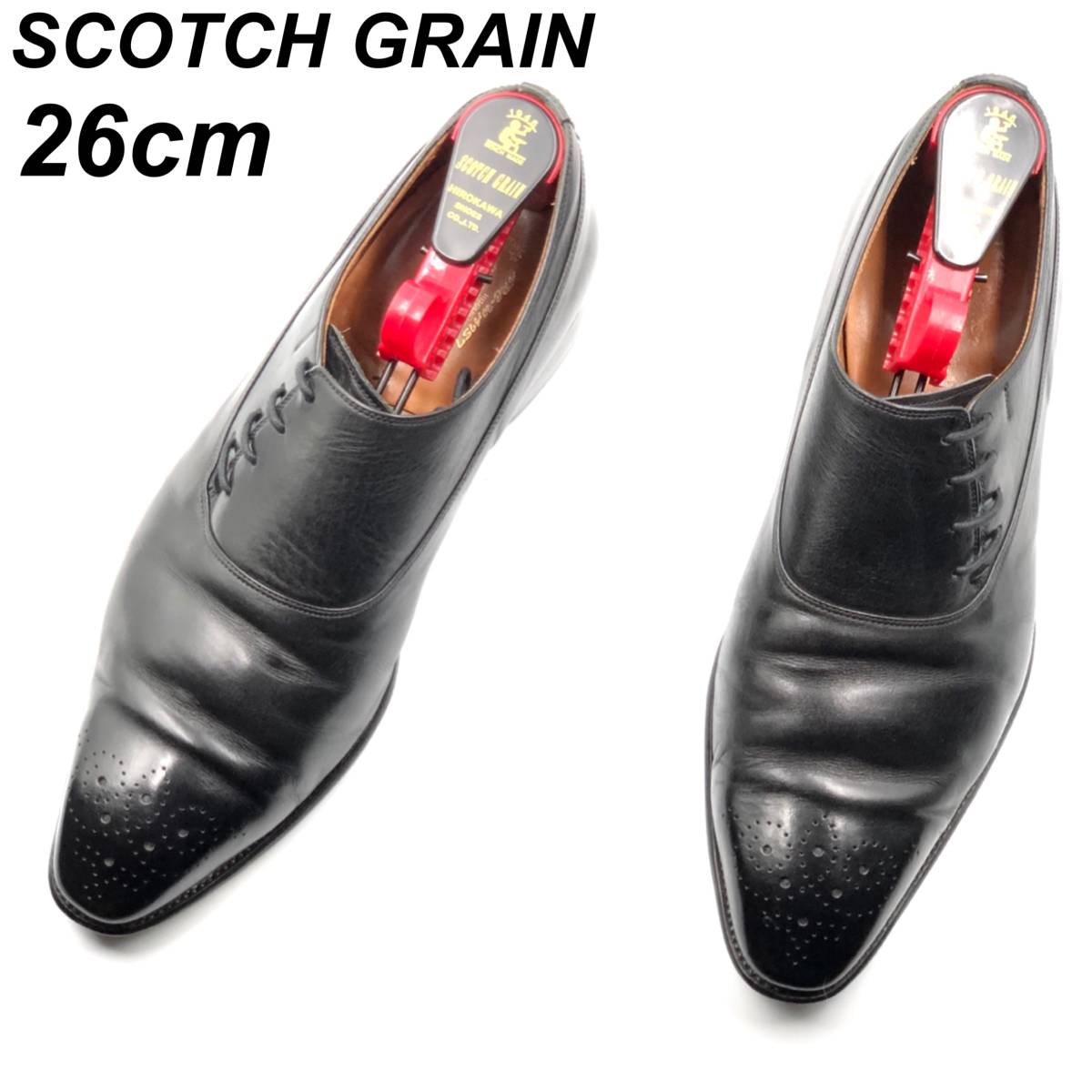 即決 SCOTCH GRAIN スコッチグレイン 26cm NL-2243 メンズ レザーシューズ プレーントゥ 黒 ブラック 革靴 皮靴 ビジネスシューズ
