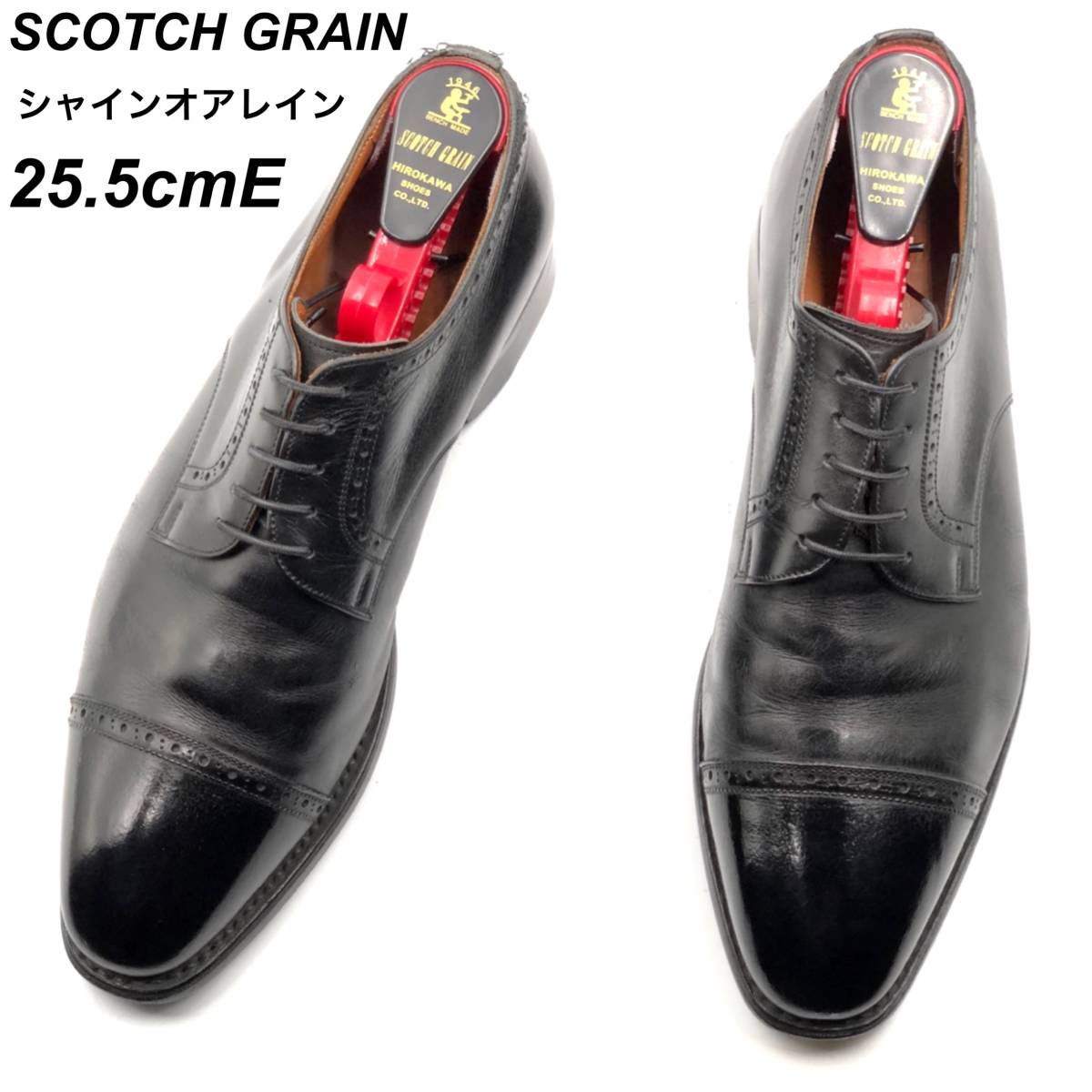 スコッチグレイン Scotch Grain 革靴 ストレートチップ ブラック 