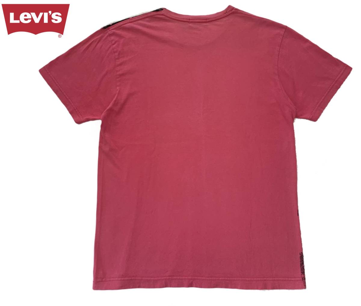 ★LEVI’S リーバイス ブラックタグ ヴィンテージ加工 ボーダー 半袖 Tシャツ ピンク メンズ L_画像2