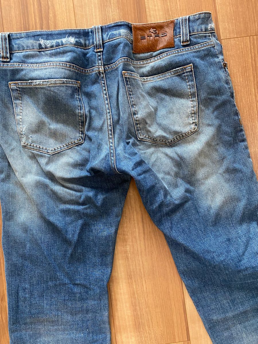 エトロ ETRO デニム ジーンズ ダメージ加工 30 - デニム エトロ ETRO デニム ジーンズ ダメージ加工 30 - デニム