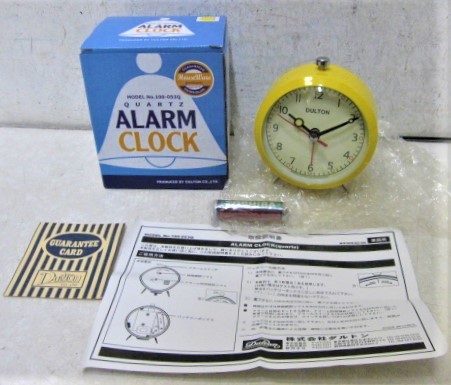 未使用]DULTON ALARM CLOCK 目覚まし時計 イエロー レトロモダン item