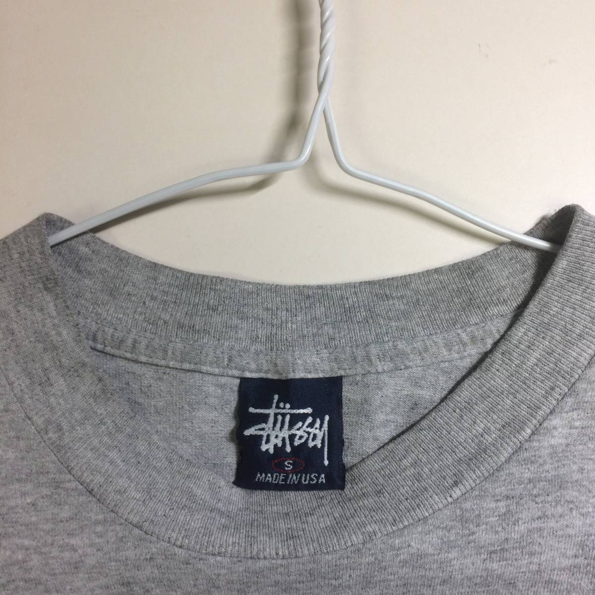 90s USA製 OLD STUSSY ステューシー Tシャツ グレー ドラゴン Sサイズ _画像6