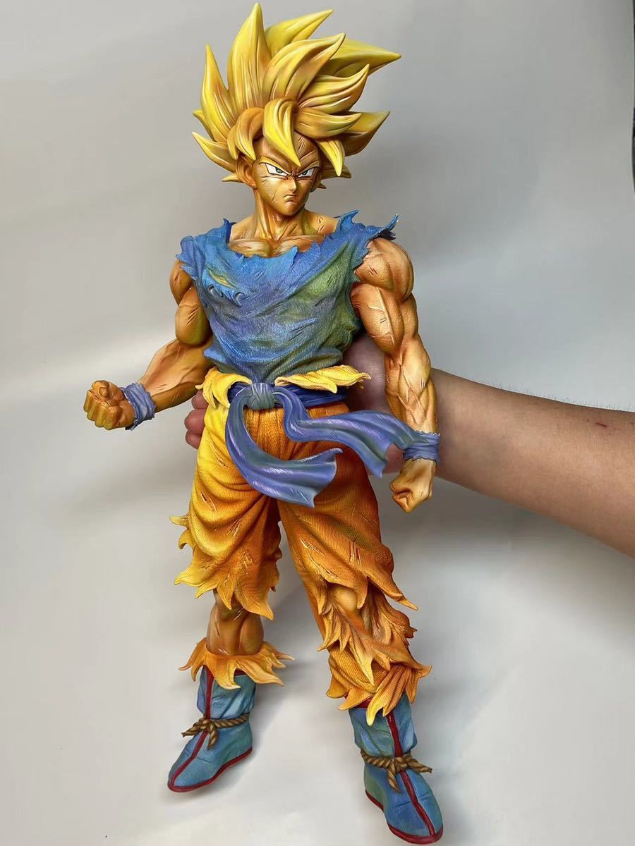 ドラゴンボール KD 孫悟空 スーパーサイヤ人1/4 彫像 2.5D塗装 フィギュア リペイント 二次元彩色 アニメ塗り 2D　_画像3