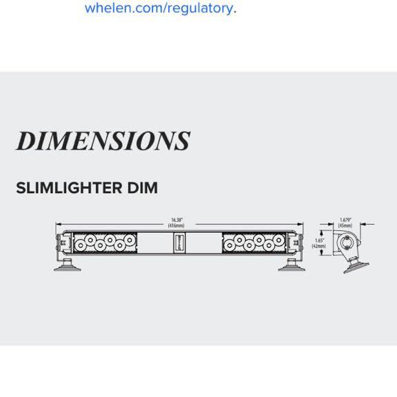 WHELEN ウィレン 車内用LEDフラッシュライトバー「SLIM-LIGHTER」青/青