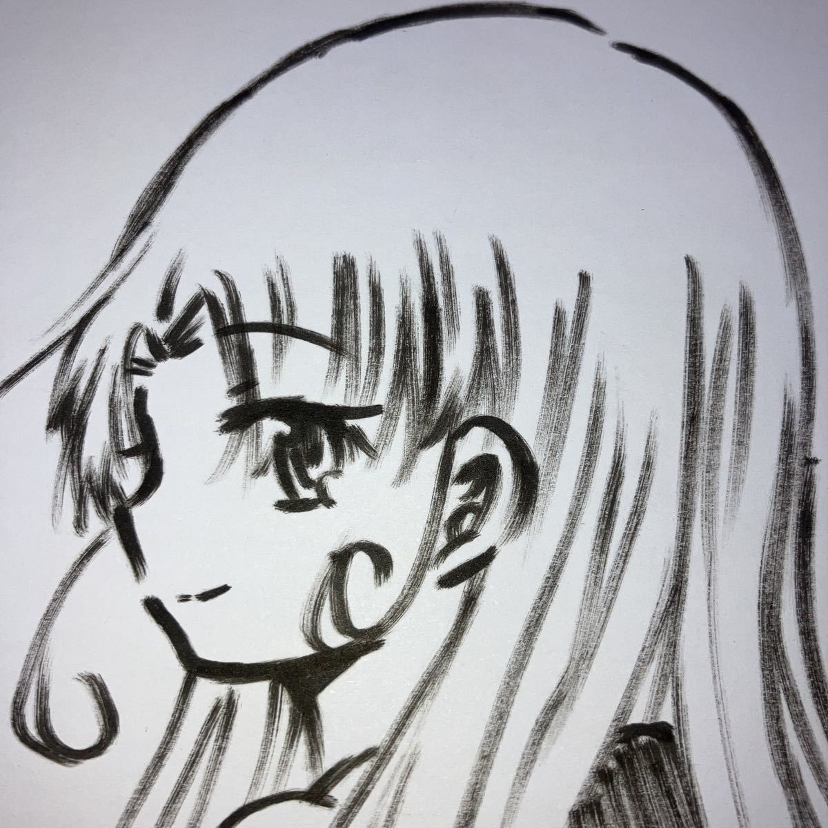 手描きイラスト オリジナル かっこいい かわいい をかし妖討伐記 モノクロ 大色紙 女の子 男の子 硬原緋炎 筆ペン画 花崎柚子 75 以上節約 をかし妖討伐記