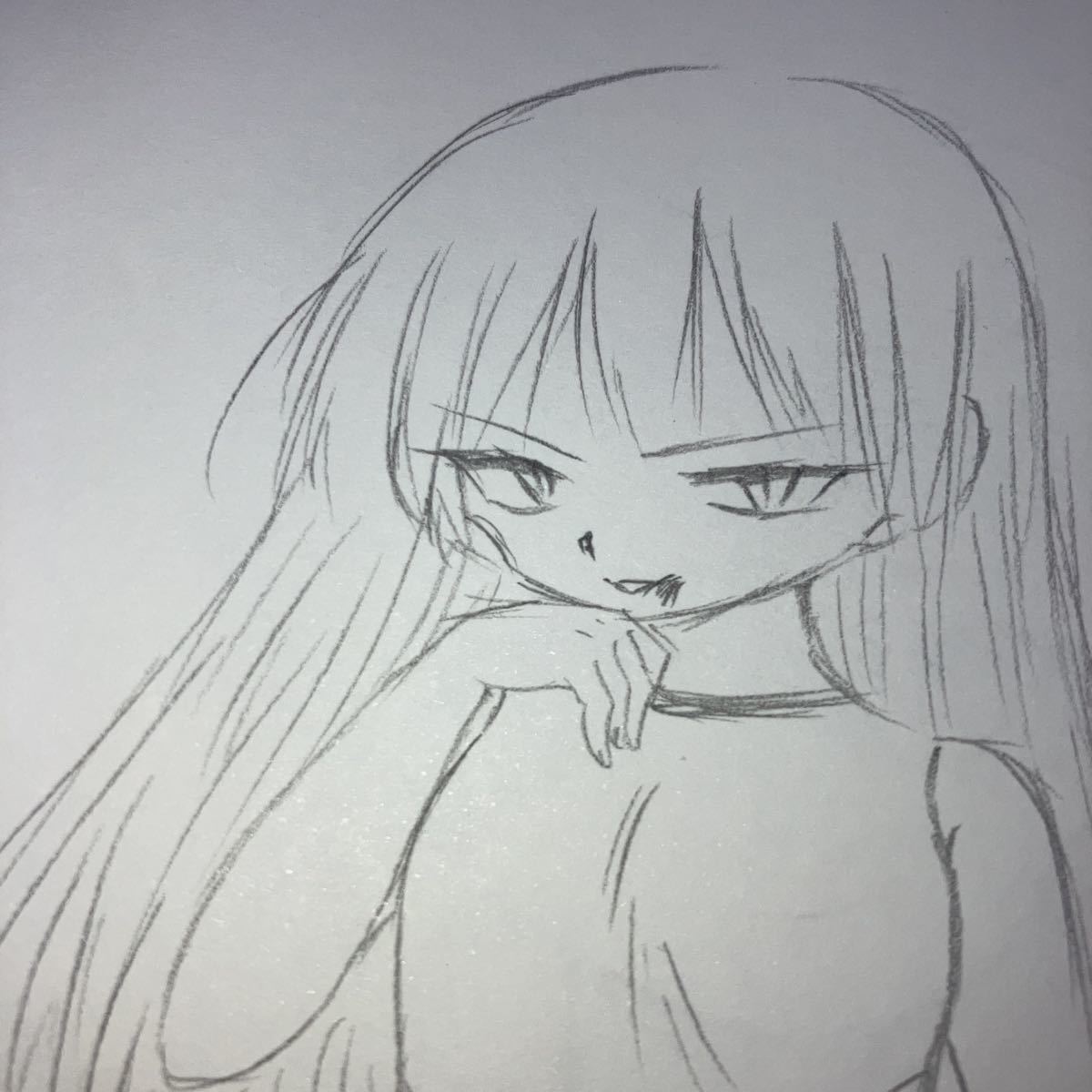 手描きイラスト オリジナル B6 かっこいい シャーペン画 フィキサチフ定着済み 女の子 挑発と安堵 男の子 在庫処分大特価 挑発と安堵