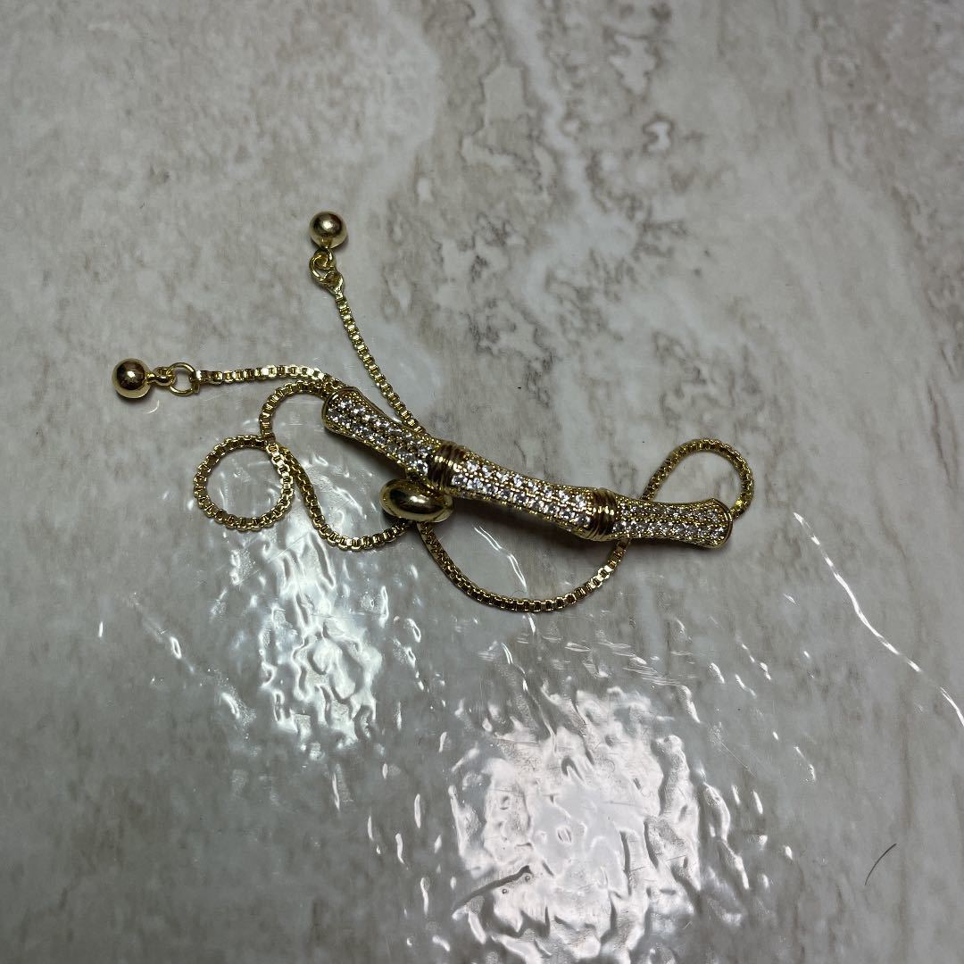  браслет женский Gold × циркон свободный размер простой аксессуары Корея новый товар 