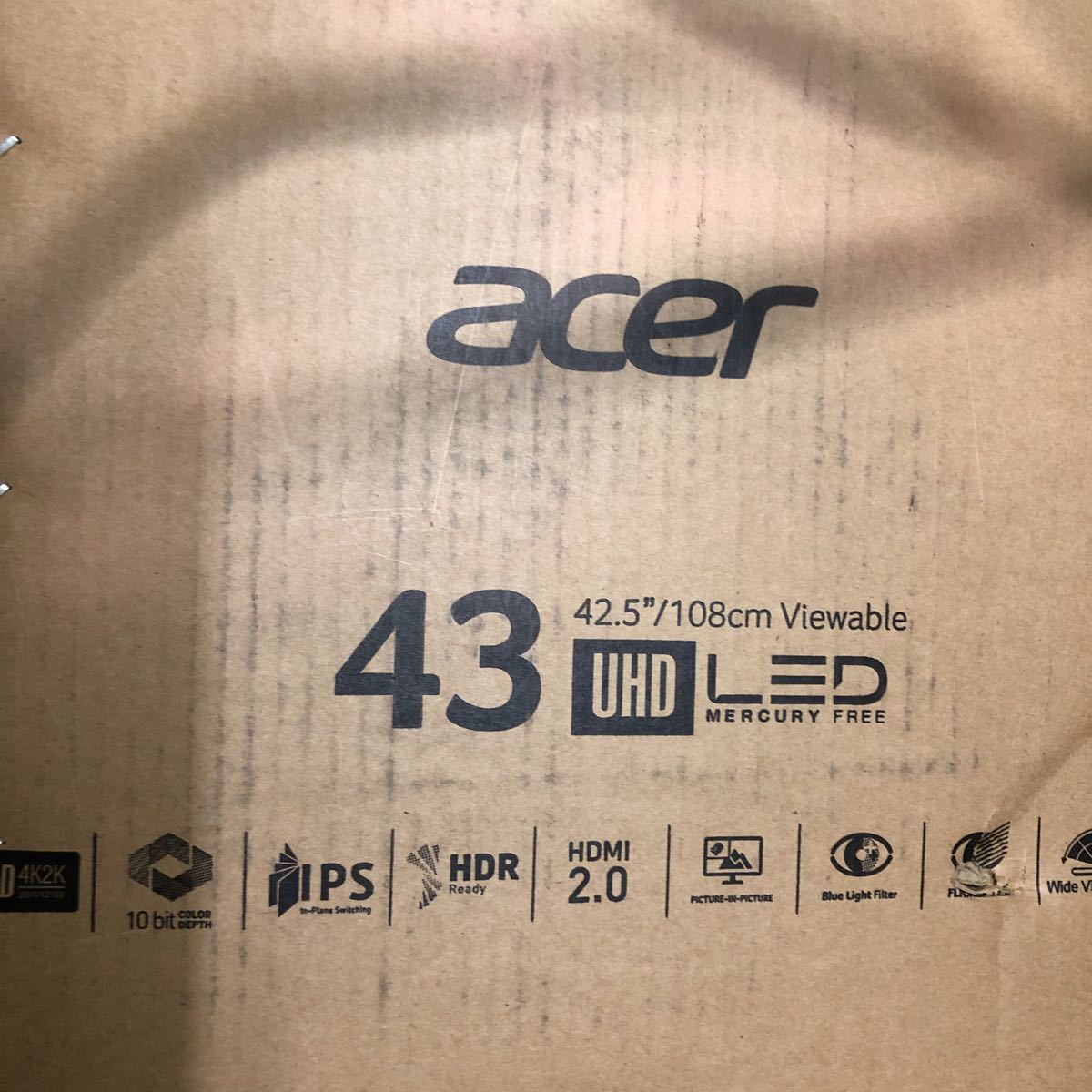  monitor display Acer 4K monitor HDMI terminal UHD 43 complete Junk part removing unused not yet verification 