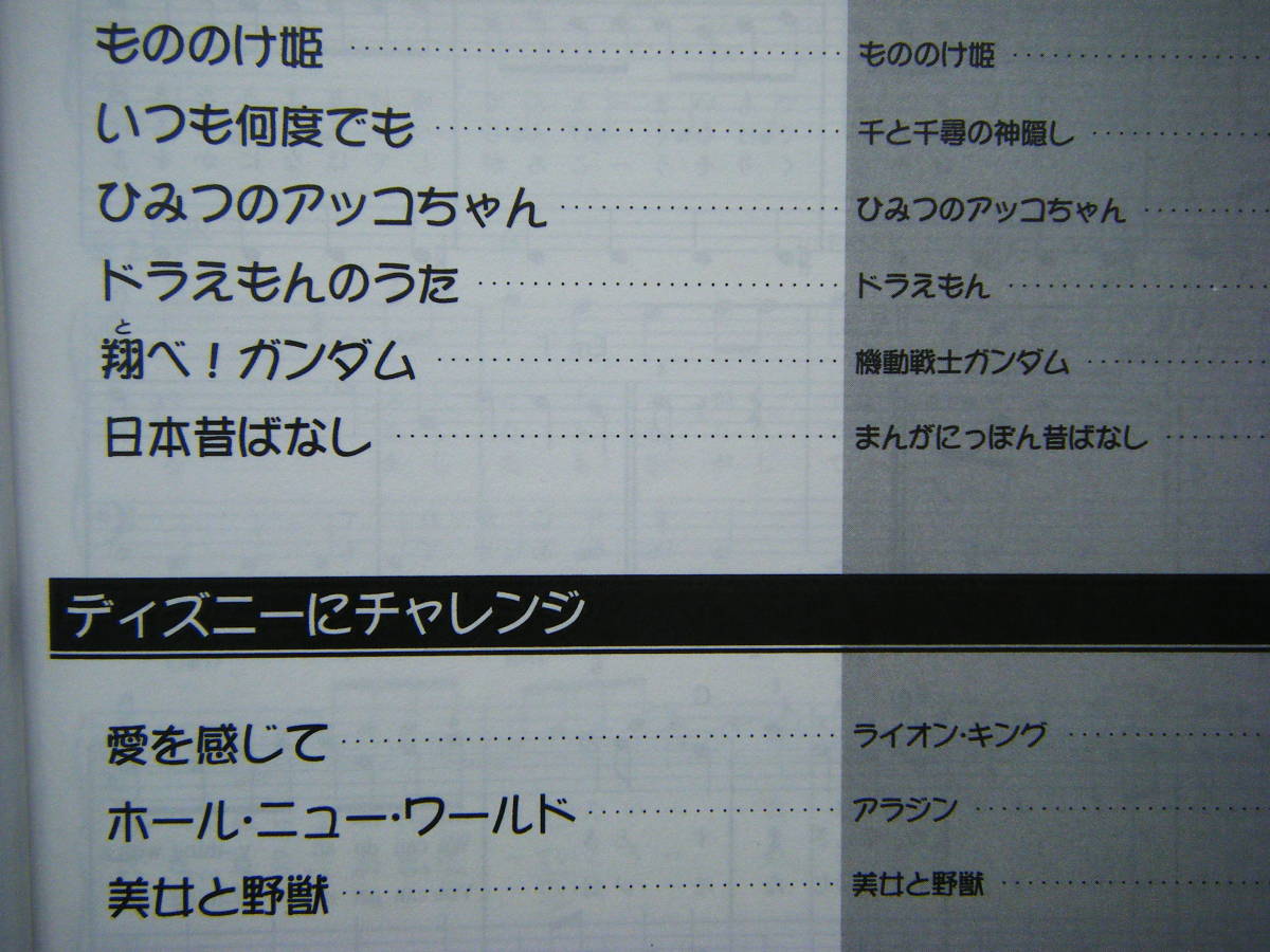 即決中古楽譜・状態悪・難あり エンジョイ・イージー・ピアノ アニメ・ヒットにチャレンジ 全39曲 / 曲目・詳細は写真3～10を参照_画像6