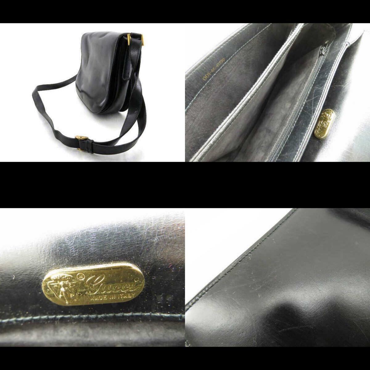 極美品】☆GUCCI オールドグッチ ショルダーバッグ ブラック ccorca.org