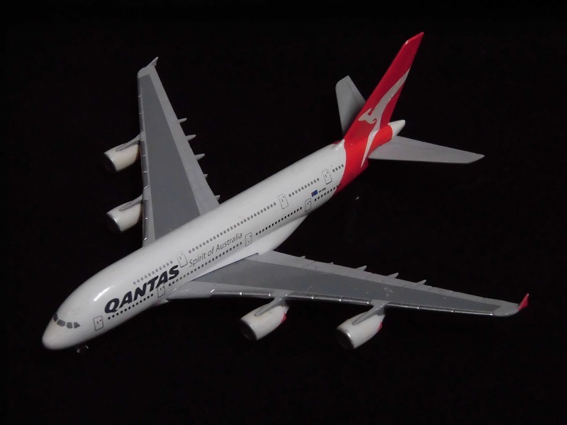 中古 ドイツ SHABAK MODEL / エアバス A380-800 カンタス航空 1/600 ダイキャストモデル / Qantas Australia_画像1