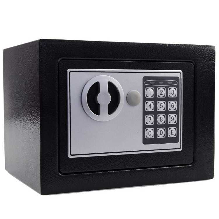  new goods free shipping electron safe small size safe store office work place home use safe numeric keypad black 1