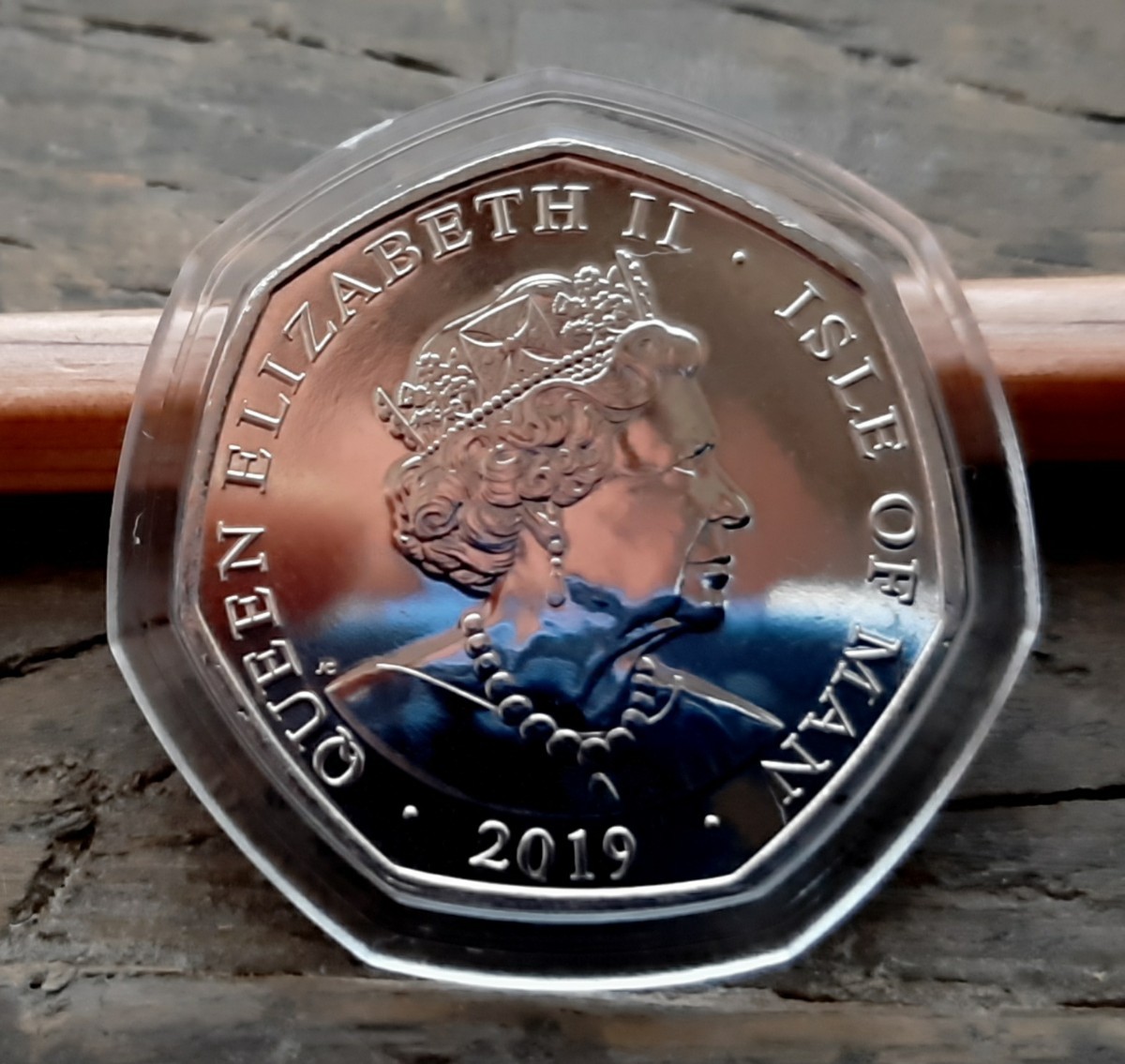 レア　マン島　50ペンスコイン2019年 ティンカーベル TINKERBELLのデザインピーターパン　コインカプセル付き本物