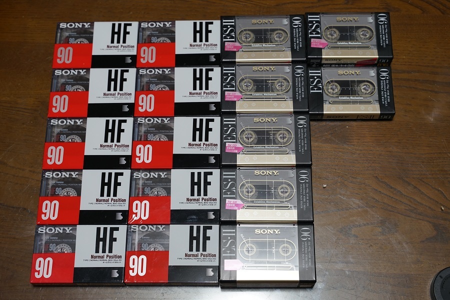 ソニーカセットテープ SONY ES・Ⅱ（ESメカ搭載） ESM2 90分×13本（DPIIメカ搭載） HF90C 90分×10本 計23本