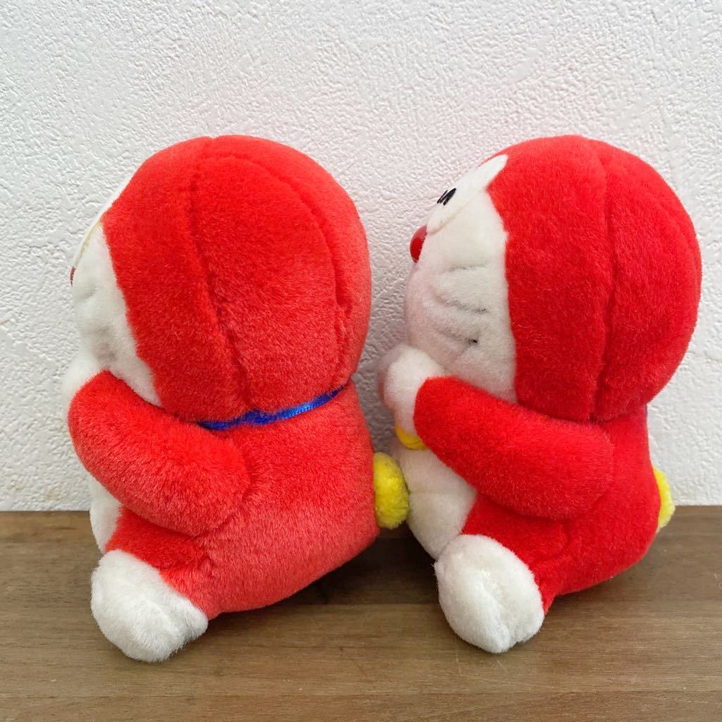 当時物'昭和レトロ'ドラえもん ぬいぐるみ 2体セット'赤い 当時物'昭和レトロ'ドラえもん ぬいぐるみ 2体セット'赤い