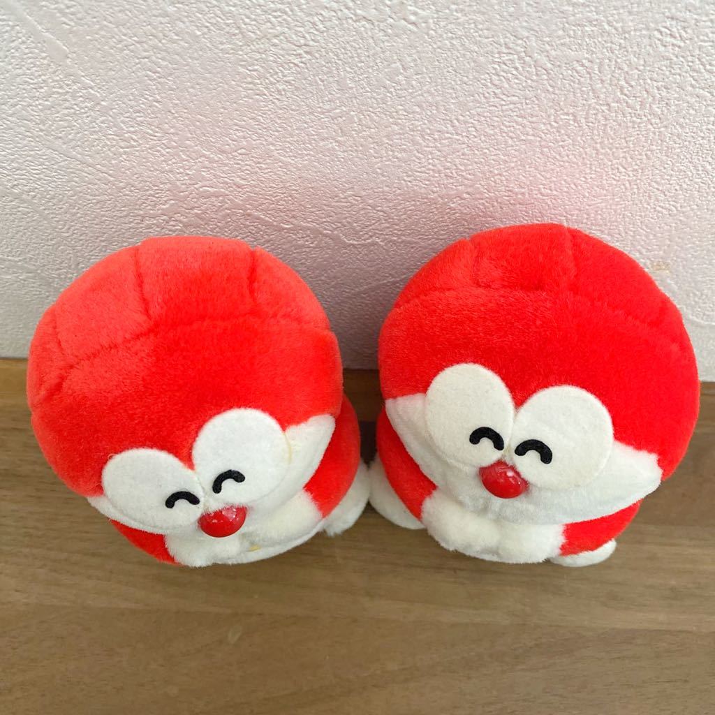 当時物'昭和レトロ'ドラえもん ぬいぐるみ 2体セット'赤い 当時物'昭和レトロ'ドラえもん ぬいぐるみ 2体セット'赤い