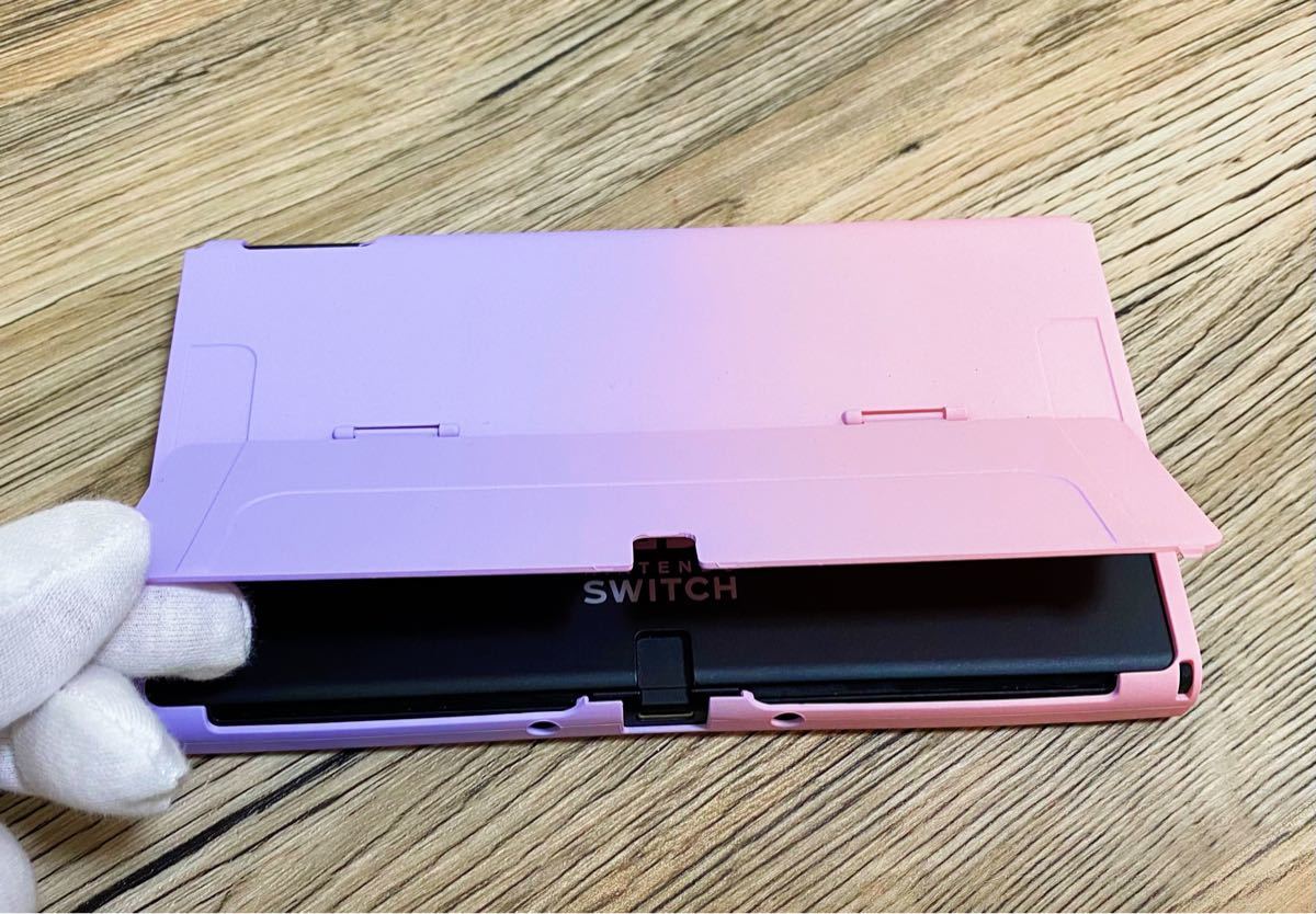 Switch 有機EL カバー　スイッチカバー　保護ケース　本体カバー 紫ピンク