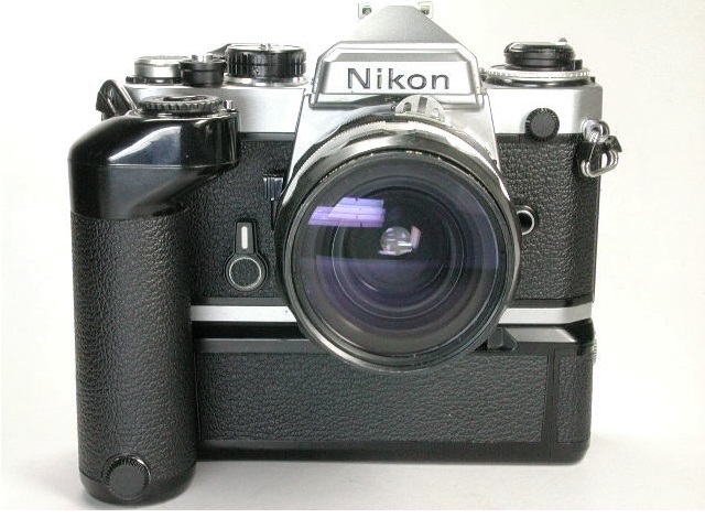 あ 15 )　ニコン　NIKON FE ＋ NIKON MD-12 ＋ NIKKOR Auto 28mm F3.5 (Ai化)　 動作品_画像1