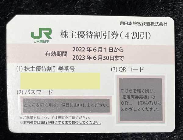 ◇JR東日本 株主優待券 2023年6月30日まで有効　最大4枚まで可能　株主優待割引券_画像1