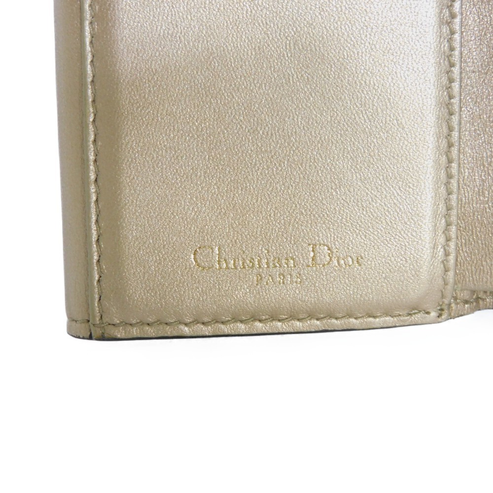 営業 Christian Dior 三つ折り財布 ディオールロゴ コンパクト