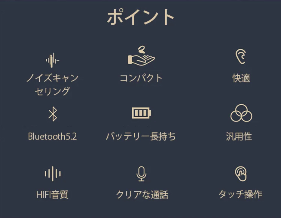 送料無料！ブラックカラー 高音質 ワイヤレスイヤホン 片耳 ブルートゥースイヤホン Bluetoothイヤホン 耳掛け式 長時間 HIFI音質_画像8