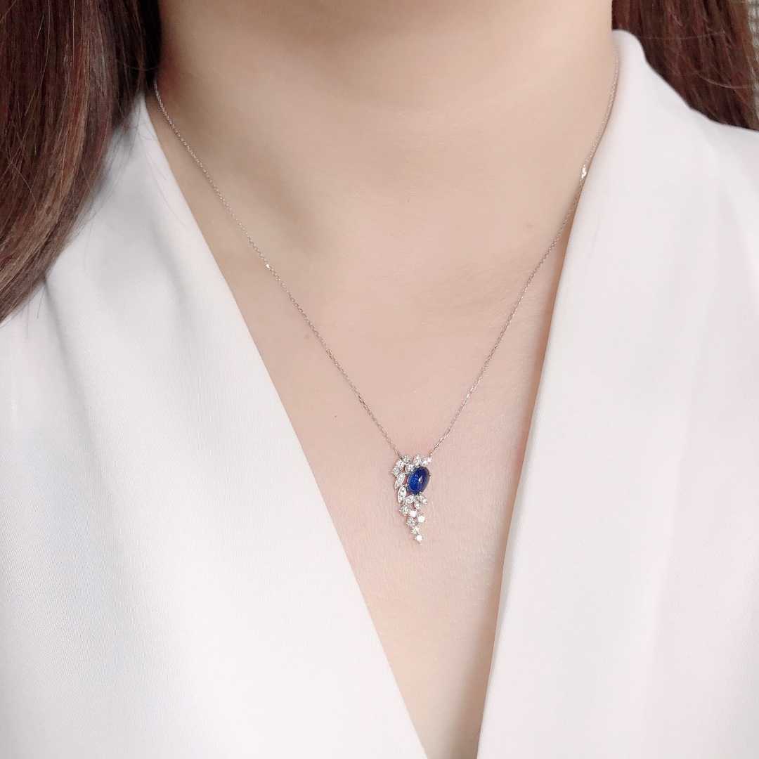 天然ダイヤモンド付きサファイアネックレスk18 holdmeback.com