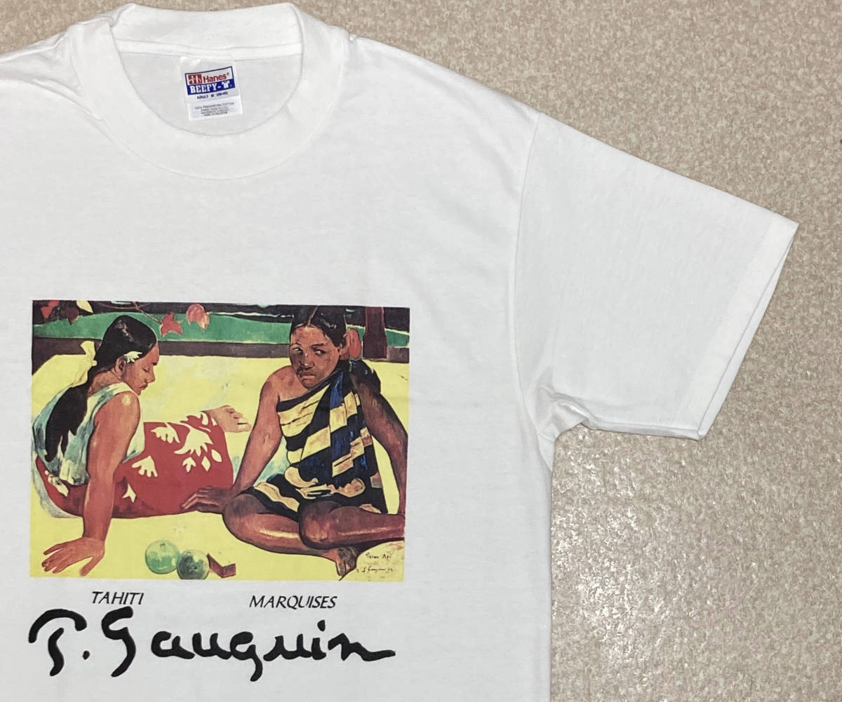 美品 90s ポール ゴーギャン Tシャツ M ビンテージ Paul Gauguin 絵画 アート 美術_画像1