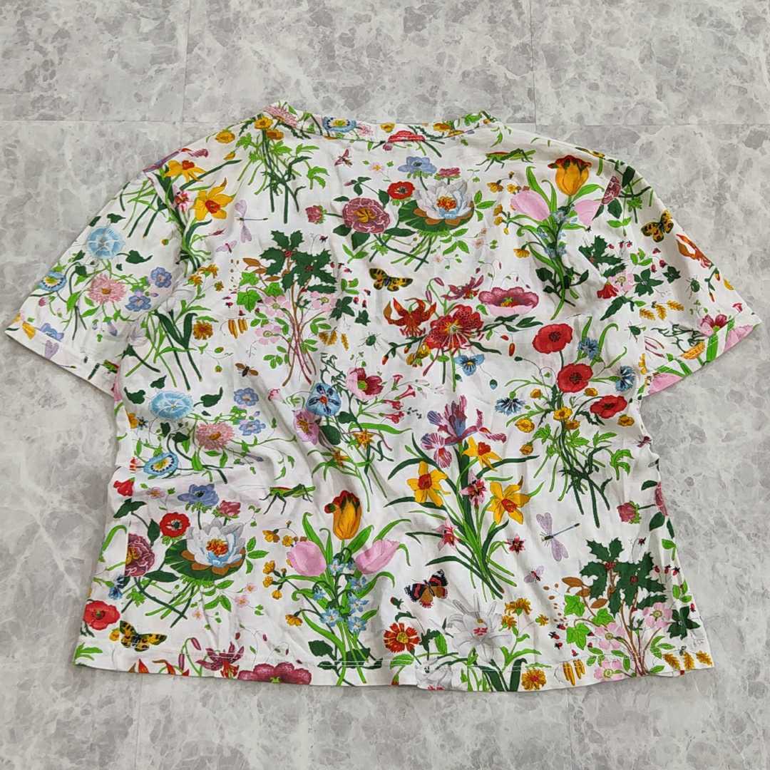 D ◇ 気品溢れる逸品!! 'ヴィンテージ' 『 GUCCI 』 花柄 プリント 買い販売店 GUCCIオールドヴィンテージTシャツ Tシャツ/カットソー(半袖/袖なし)