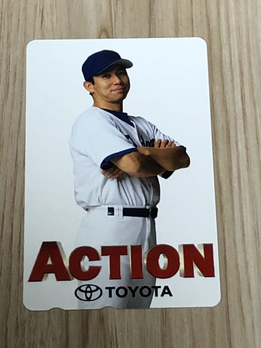 【未使用】テレホンカード　TOYOTA 野茂英雄　ドジャース　トヨタ　ACTION_画像1