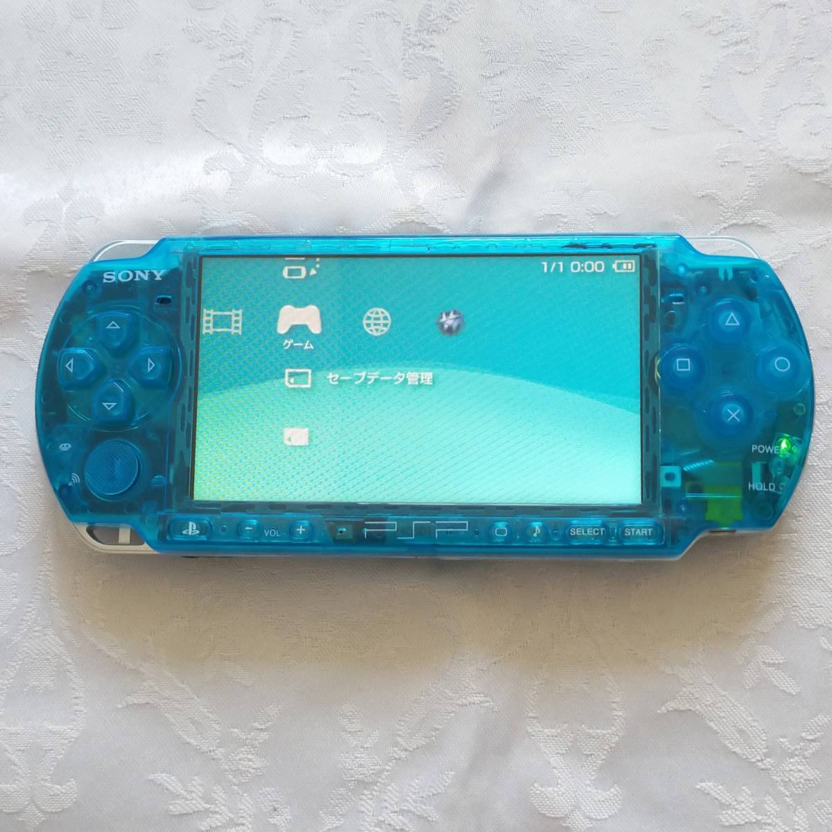 美品】【カスタム】PSP 3000 すぐ遊べるセット(クリアブルー