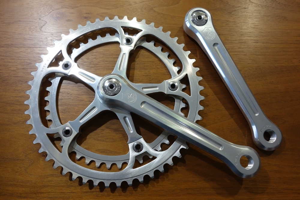 Campagnolo カンパニョーロ 旧SUPER RECORD STRADA クランクセット 165mm 53t 43t 新品デッドストック 1980年代製 ビンテージ_画像2