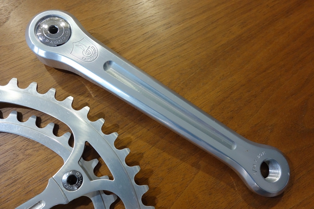 Campagnolo カンパニョーロ 旧SUPER RECORD STRADA クランクセット 165mm 53t 43t 新品デッドストック 1980年代製 ビンテージ_画像4