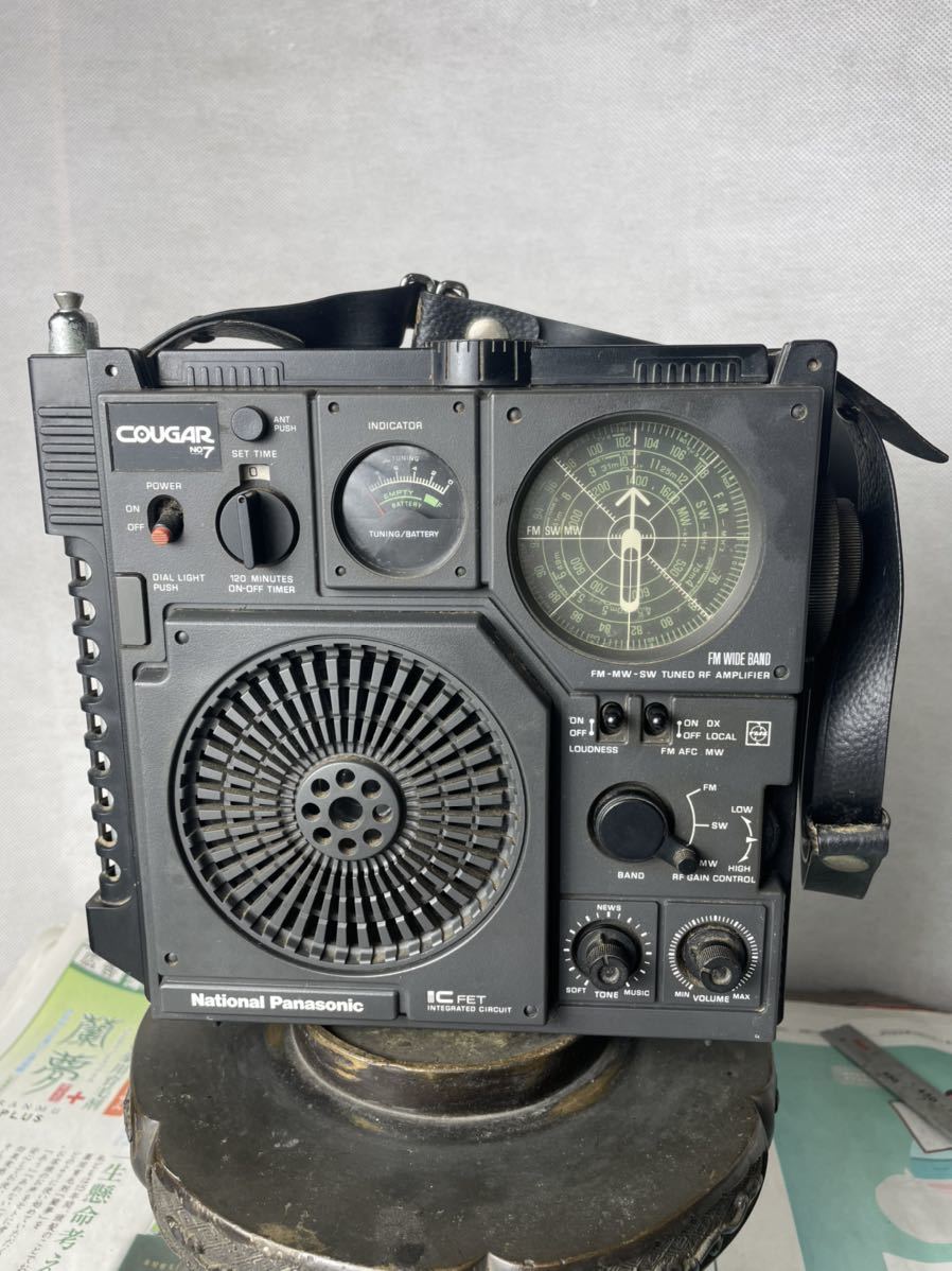 National/panasonic◇COUGAR トランジスタラジオ 3バンド BCLラジオ RF