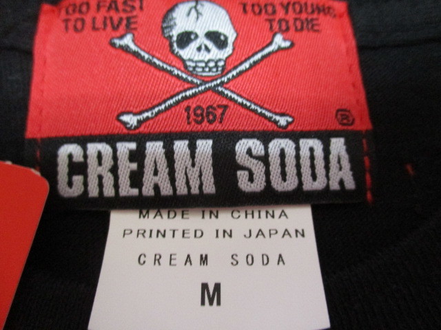 新品　50th　アニバーサリー　クリームソーダ　Tシャツ　Mサイズ　黒　ロゴ　ロカビリー　ロックンロール　BLACK CATS CREAM SODA_画像5