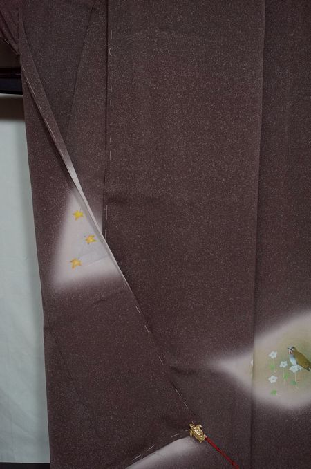  silk 100% one ... hand .. Kyouyuuzen Japanese picture painter on ... visit wear 