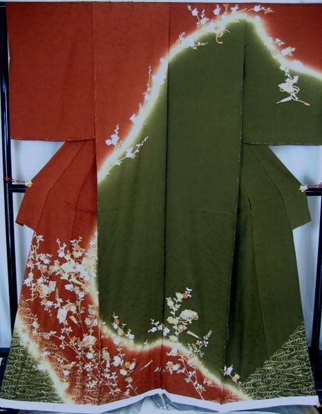 訪問着【8259】新品 未仕立 正絹 手描京友禅-