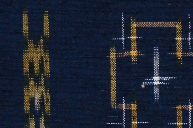 絹100％　米沢織物　手織り紬　　未仕立反物_画像4