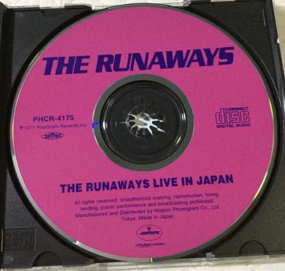 帯付き！国内盤！The Runaways/ ザ・ランナウェイズ/ライヴ・イン・ジャパン