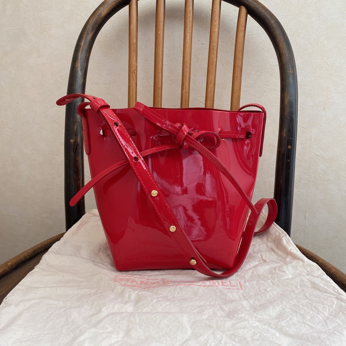 未使用 MANSUR GAVRIEL(マンサーガブリエル)パテント Mini Miniバッグ