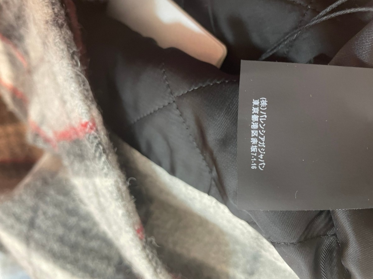 ☆BALENCIAGA バレンシアガ☆18AW BrushedWool Check Opera Coat ウールチェックコート_画像7