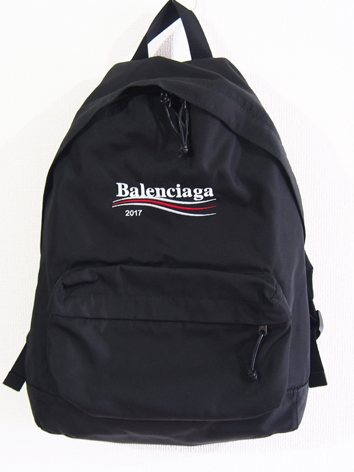 ☆BALENCIAGA バレンシアガ☆キャンペーンロゴ刺繍バックパック