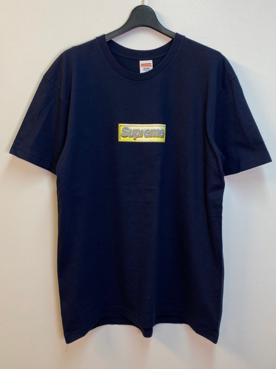 ☆Supreme シュプリーム☆ Bling Box Logo Tシャツ ネイビー