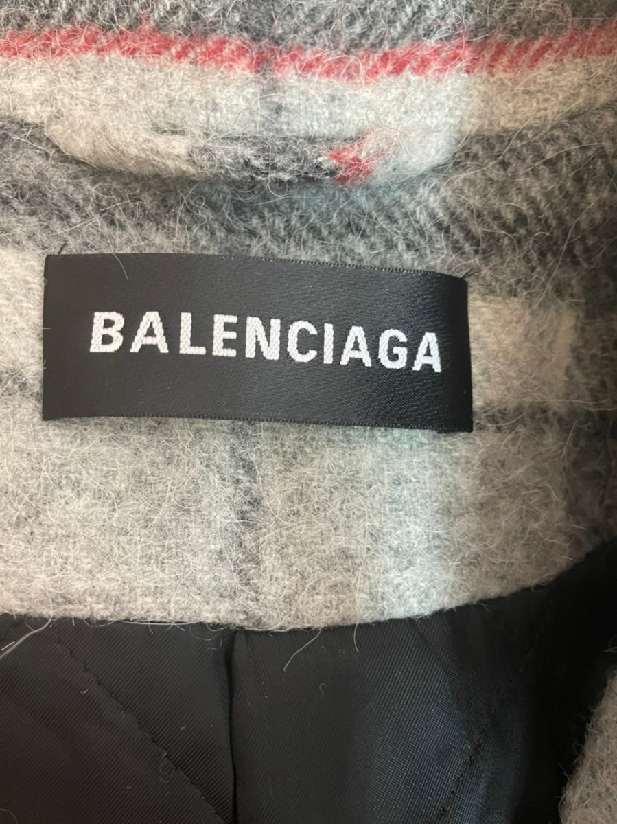 ☆BALENCIAGA バレンシアガ☆18AW BrushedWool Check Opera Coat ウールチェックコート_画像5