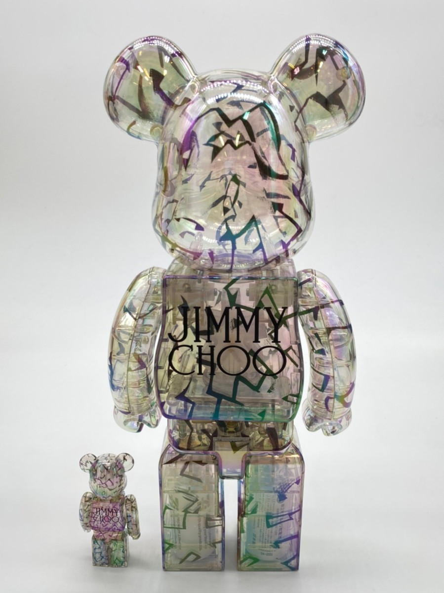 ☆BE@RBRICK ベアブリック☆ JIMMY CHOO ジミー チュウ /ERIC HAZE CURATED BY POGGY/100% & 400% クリア×ブラック_画像3