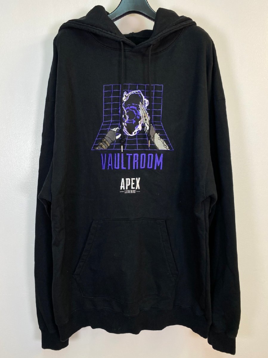 ☆vaultroom × APEXLEGEND ボルトルーム×エーペックスレジェンズ☆ WRAITH Hoodie プルオーバーパーカー ブラック×パープル_画像1